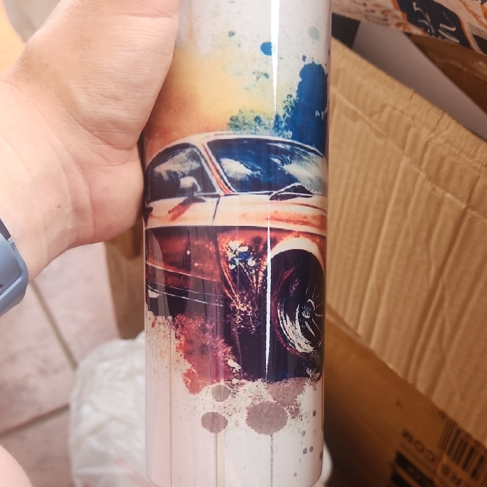 Colorful Car Design Tumbler